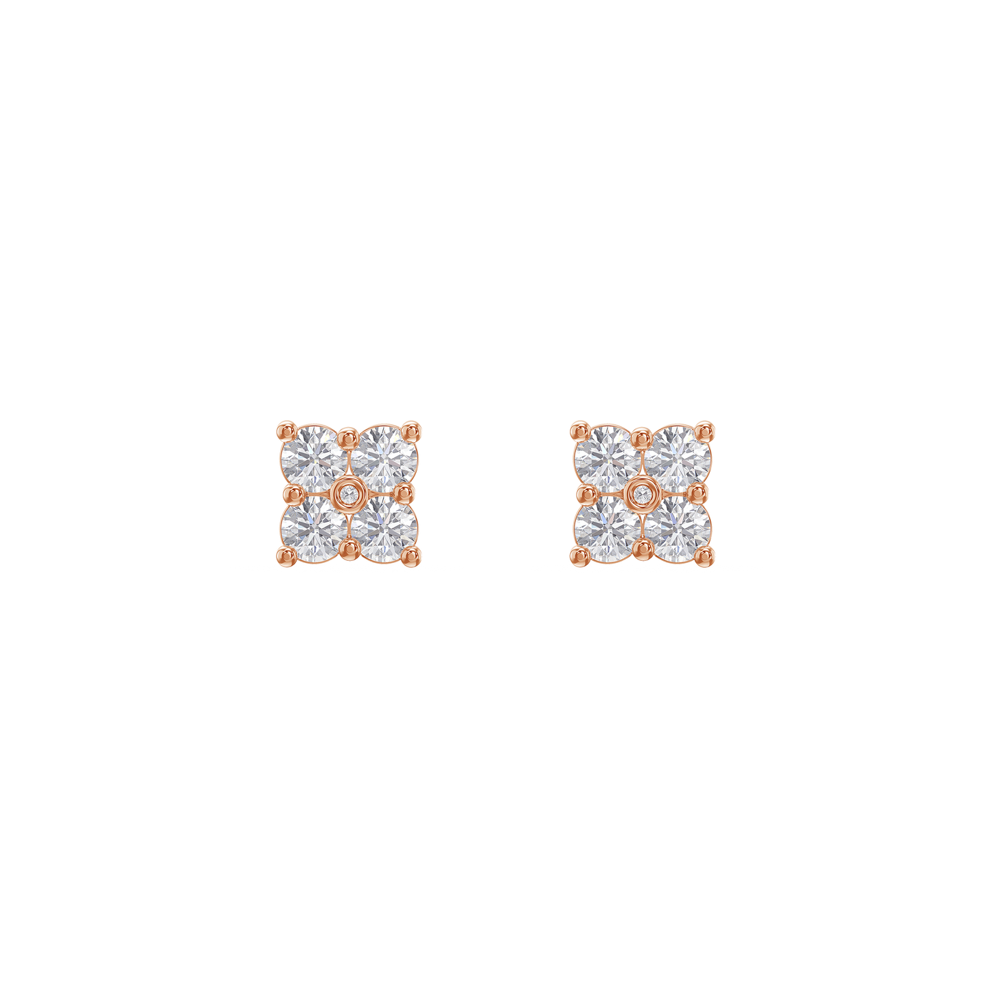 Classic Cluster Diamond Earrings