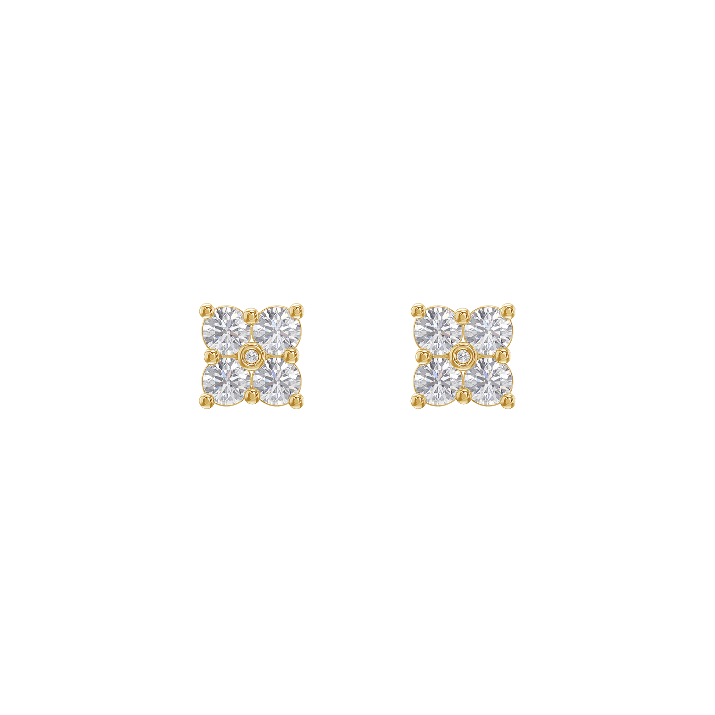 Classic Cluster Diamond Earrings