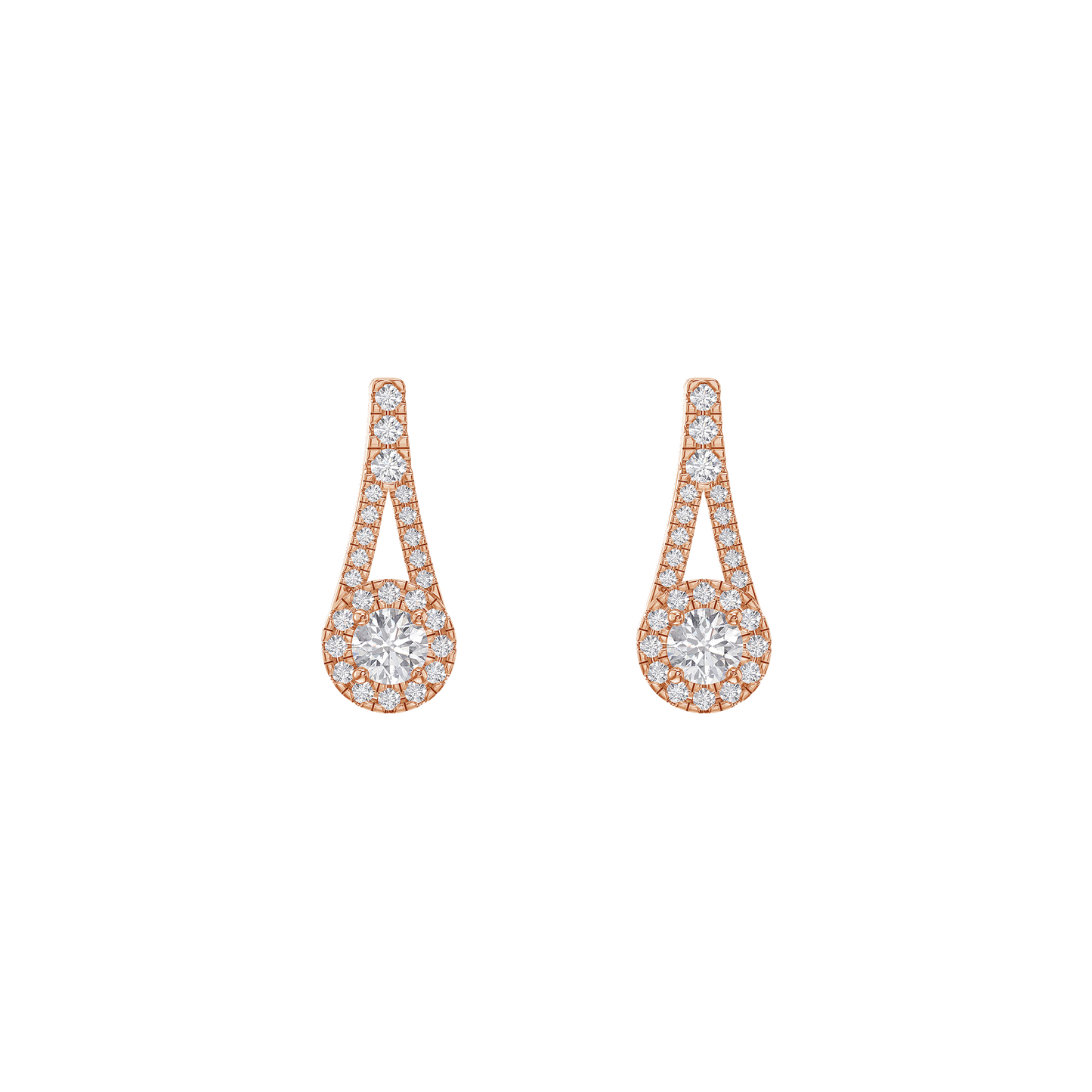 Eternal Teardrop Halo Earrings