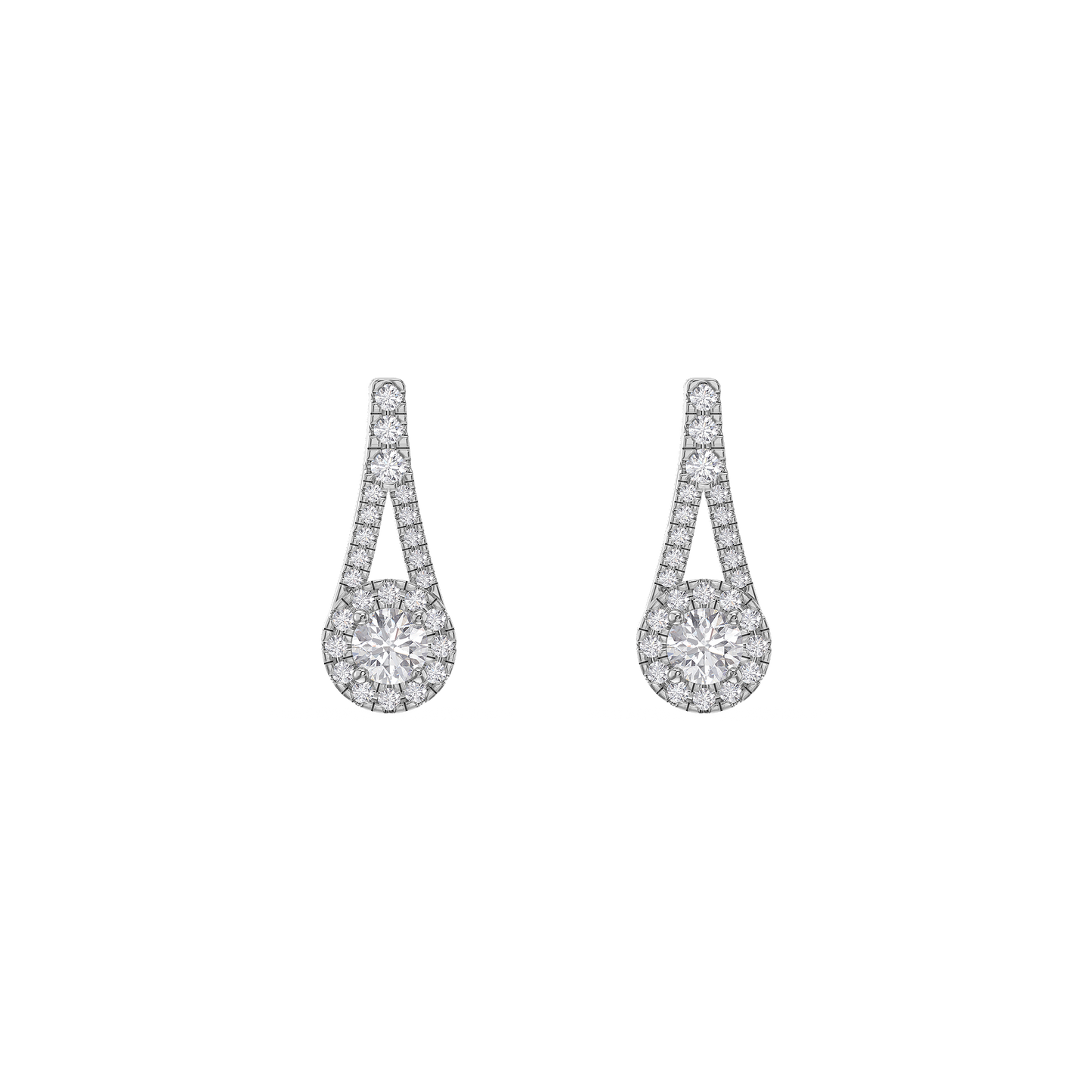 Eternal Teardrop Halo Earrings