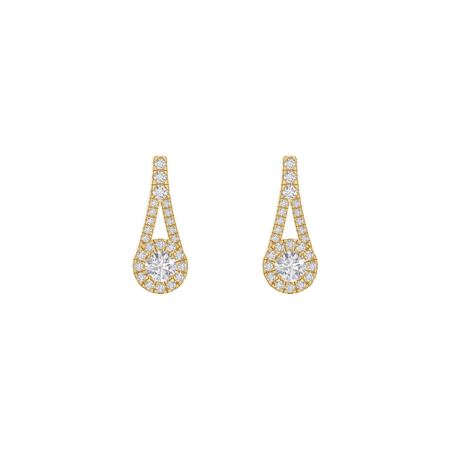 Eternal Teardrop Halo Earrings