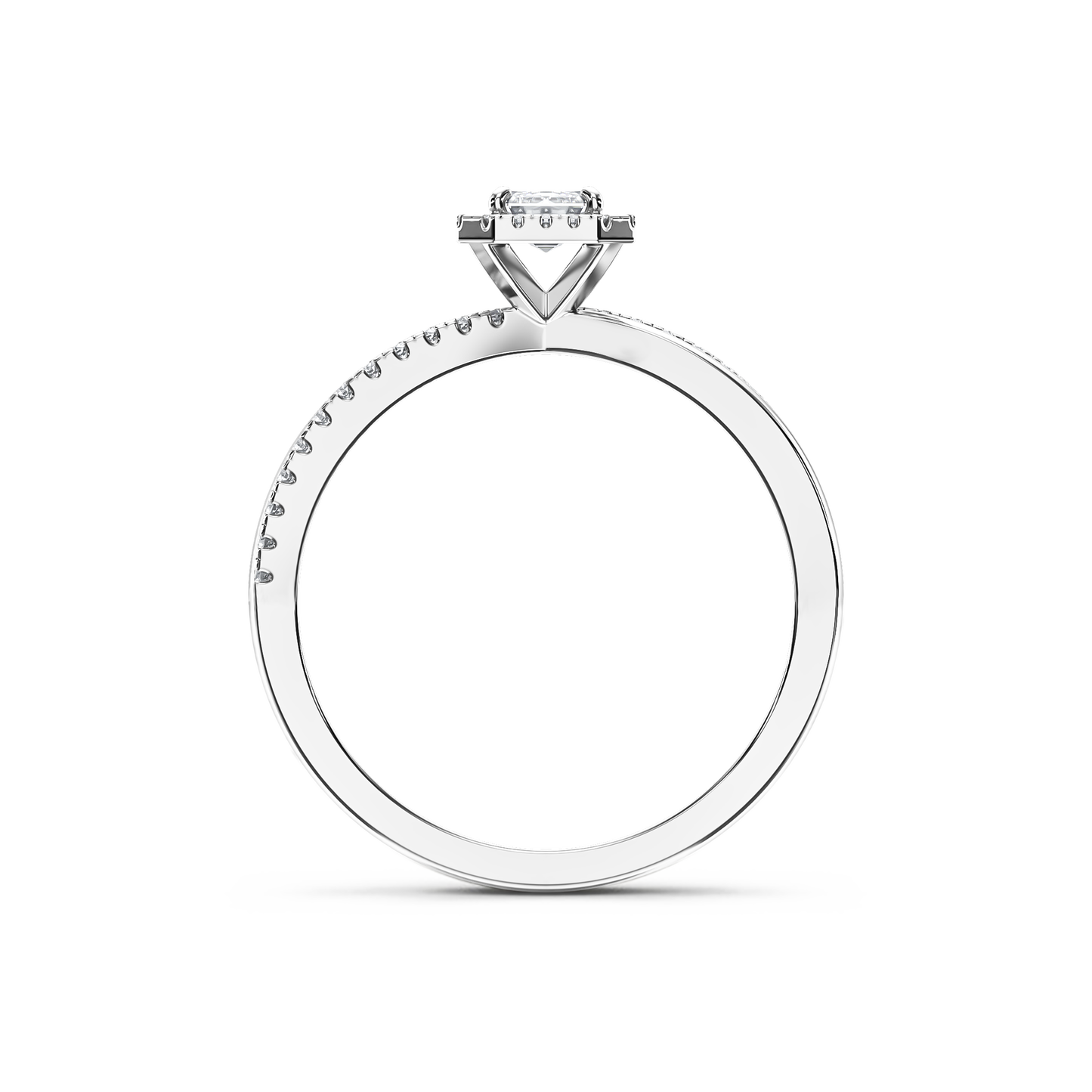 Enchanted Butterfly Halo Ring
