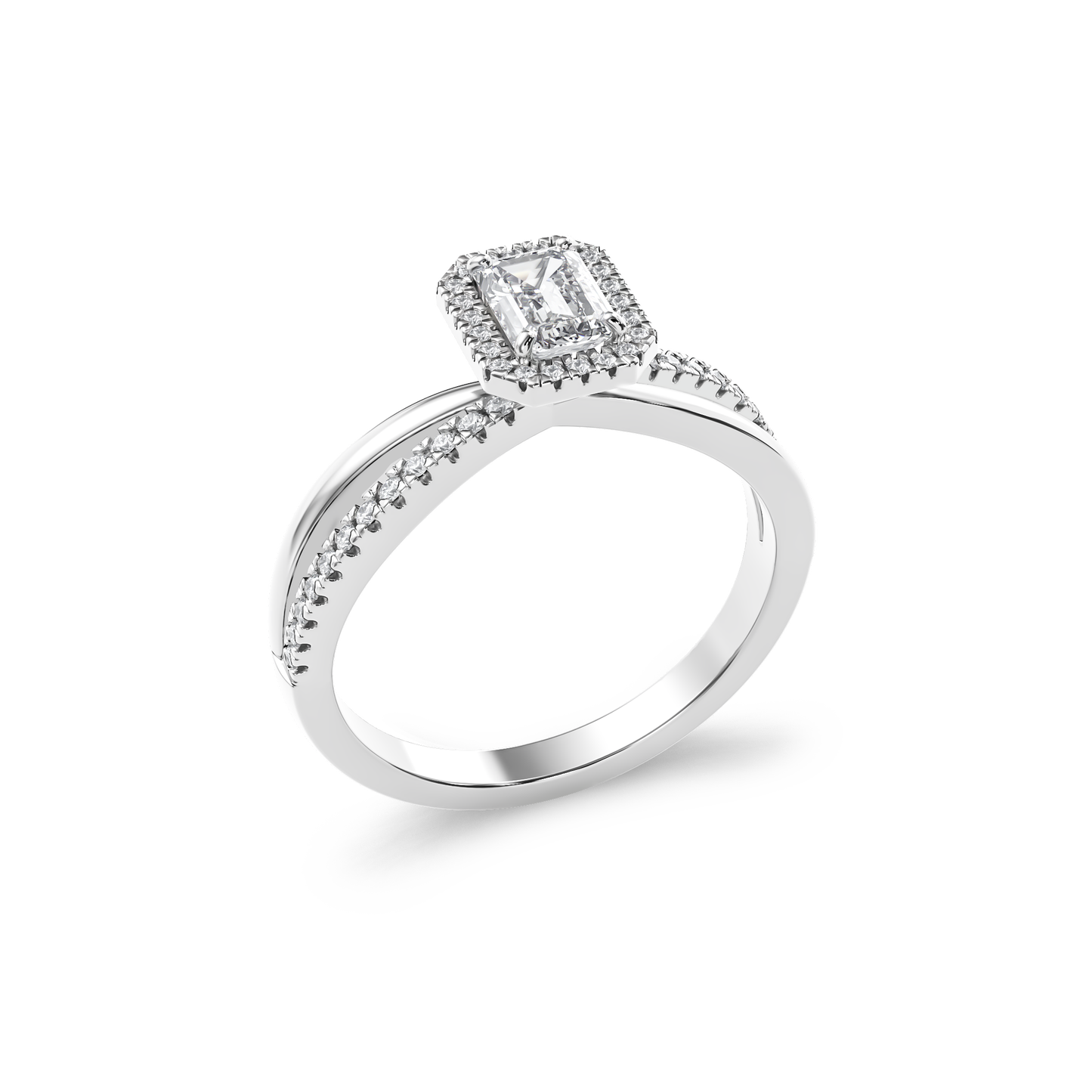 Enchanted Butterfly Halo Ring