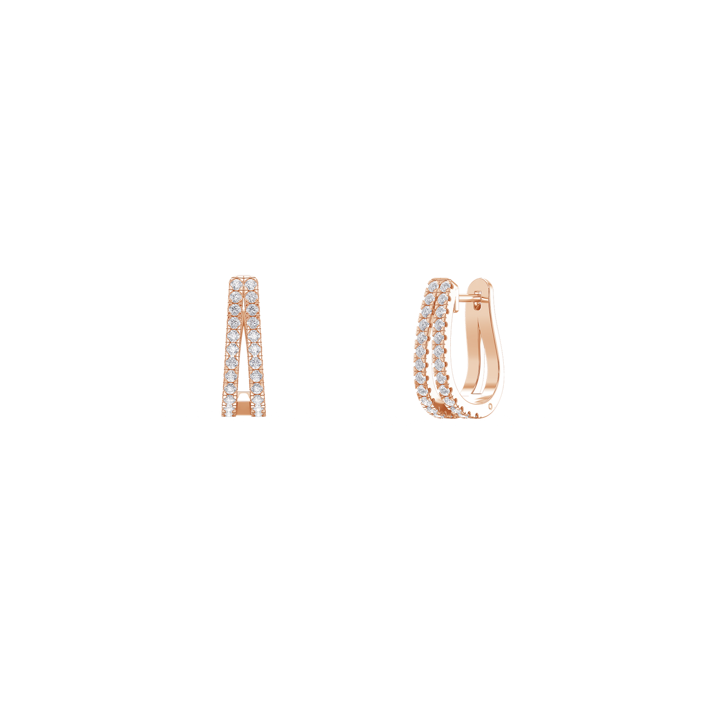Sleek Radiance Diamond Huggies