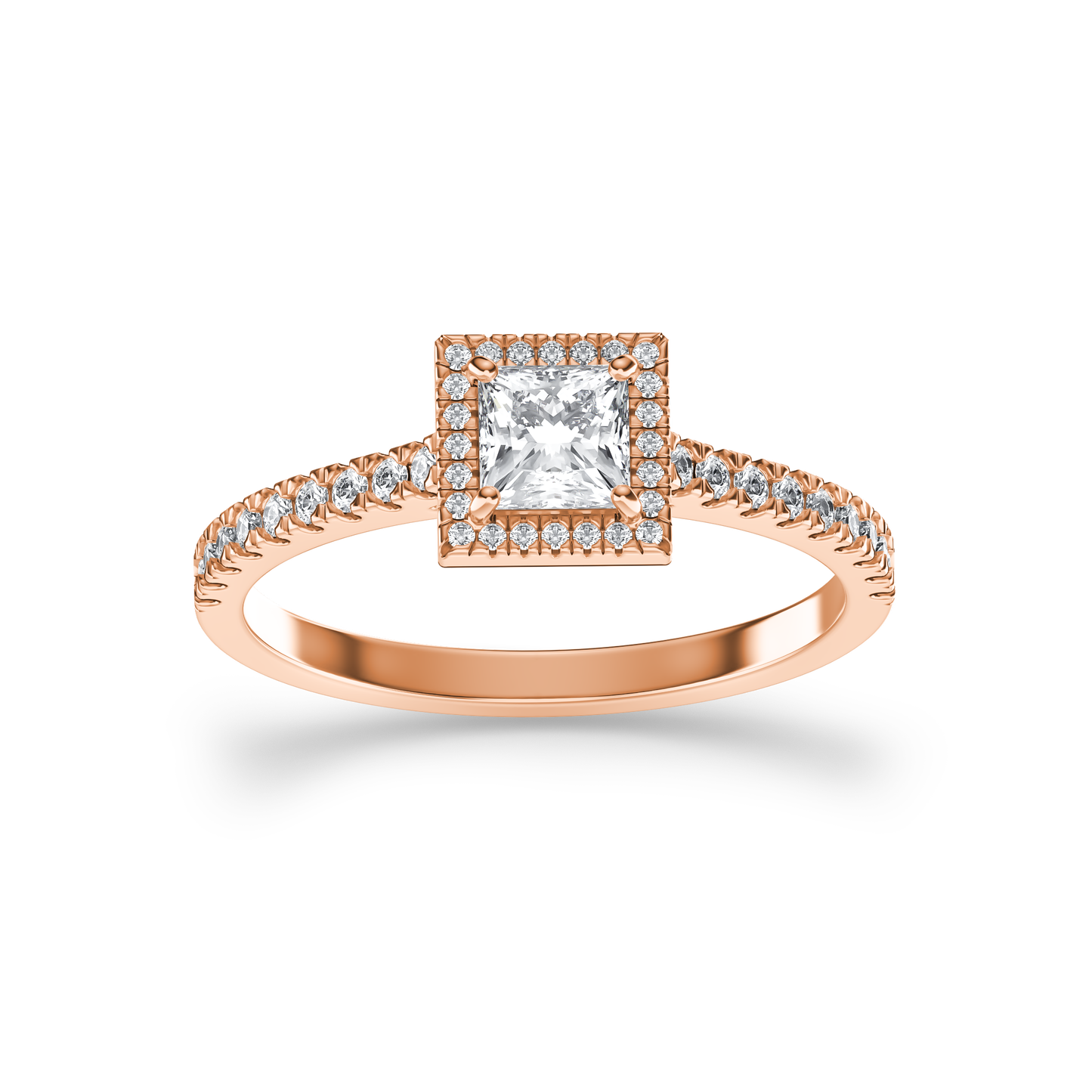 Modern Halo Princess Ring