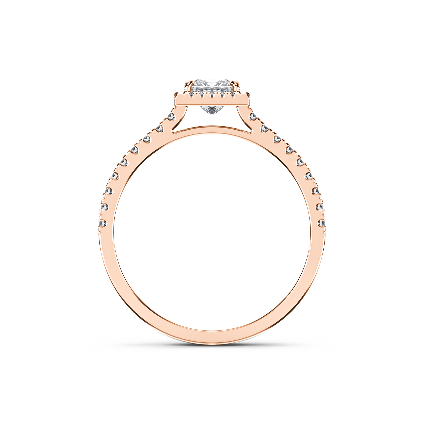 Modern Halo Princess Ring