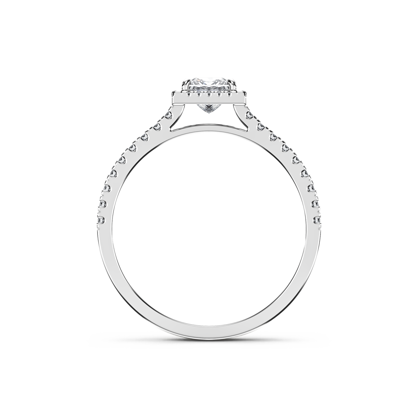 Modern Halo Princess Ring