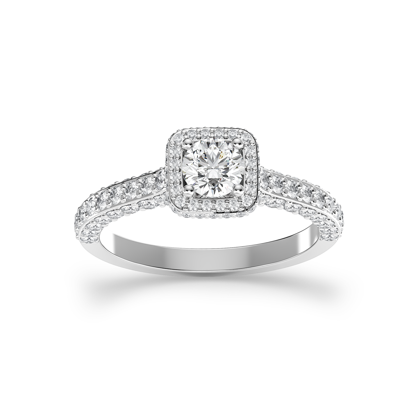 Starlit Halo Elegance Ring