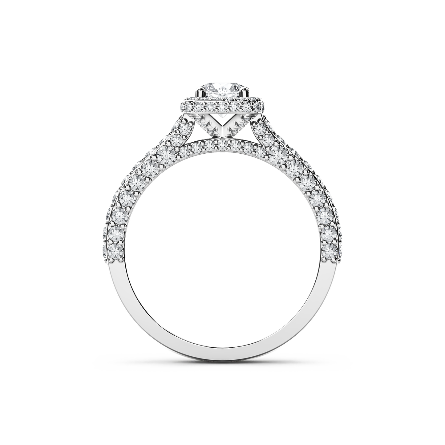 Starlit Halo Elegance Ring