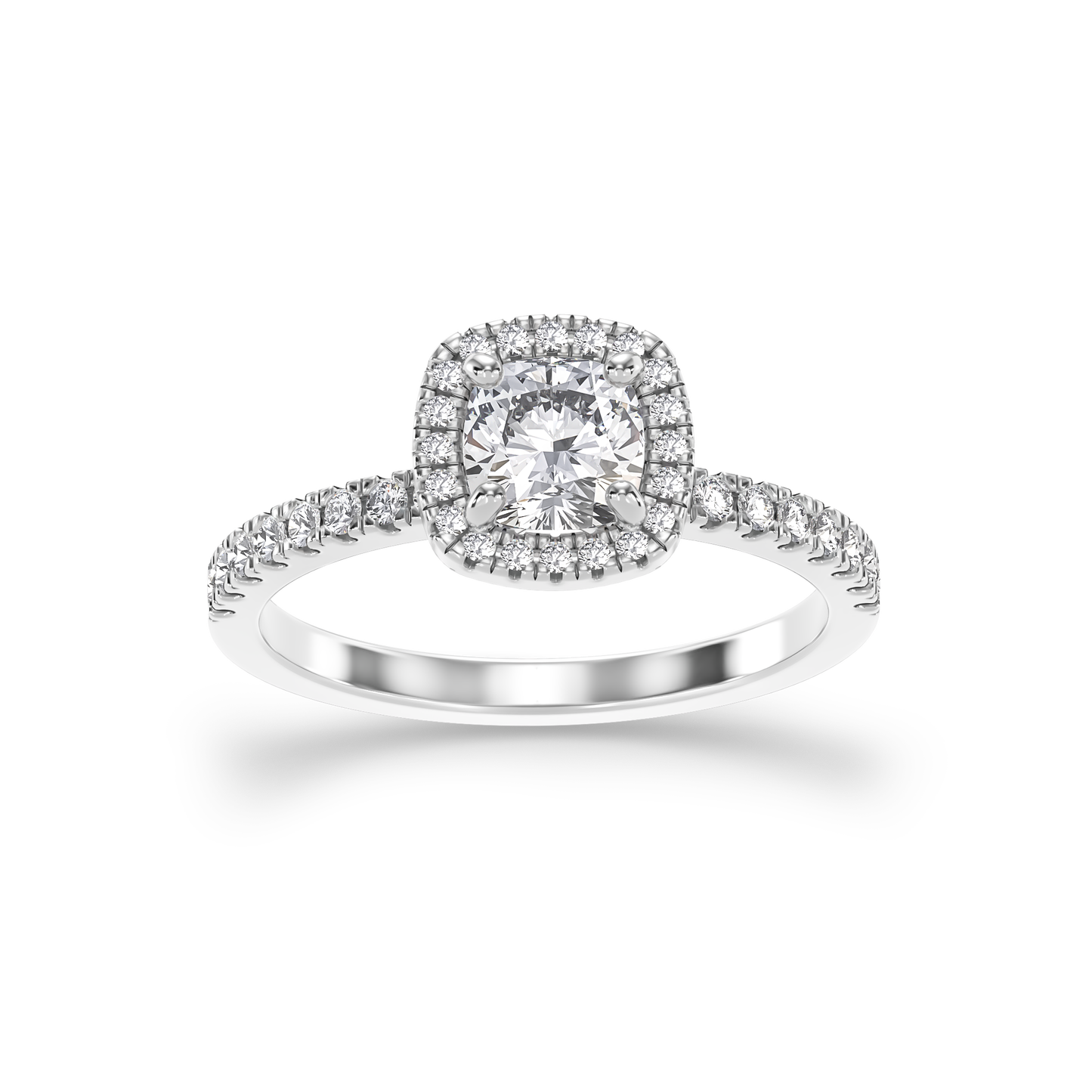 Cushion Halo Elegance Ring