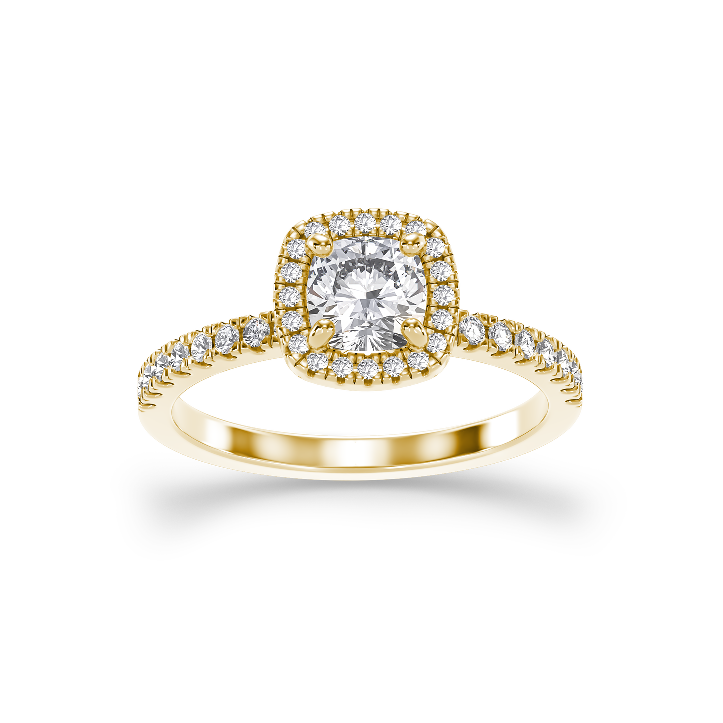 Cushion Halo Elegance Ring