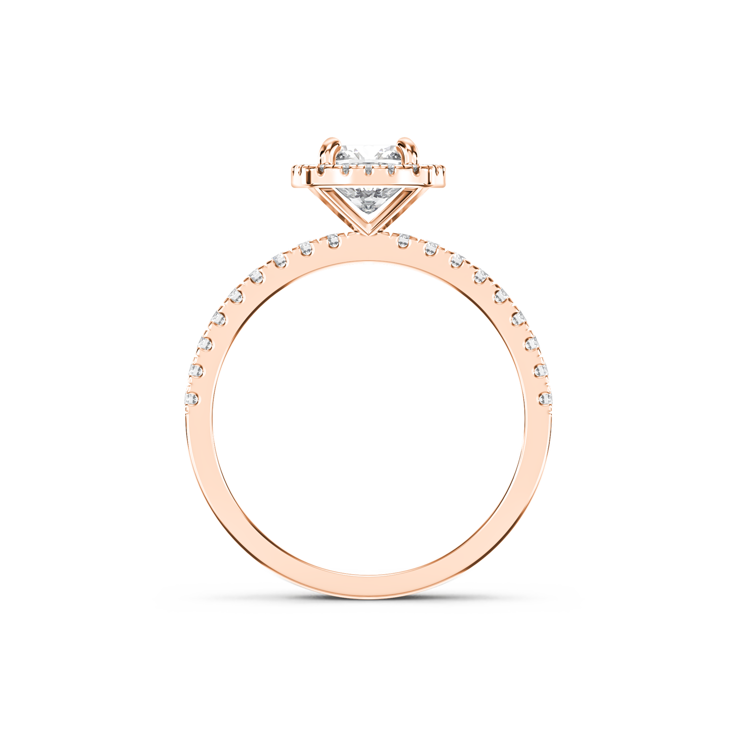 Cushion Halo Elegance Ring