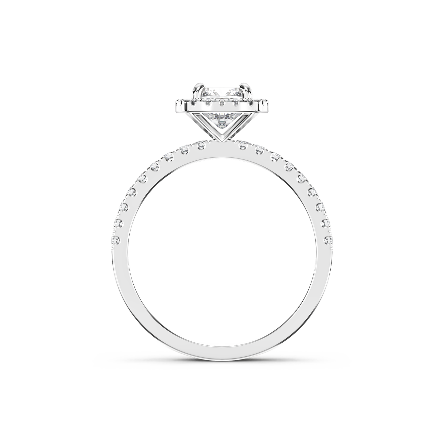 Cushion Halo Elegance Ring
