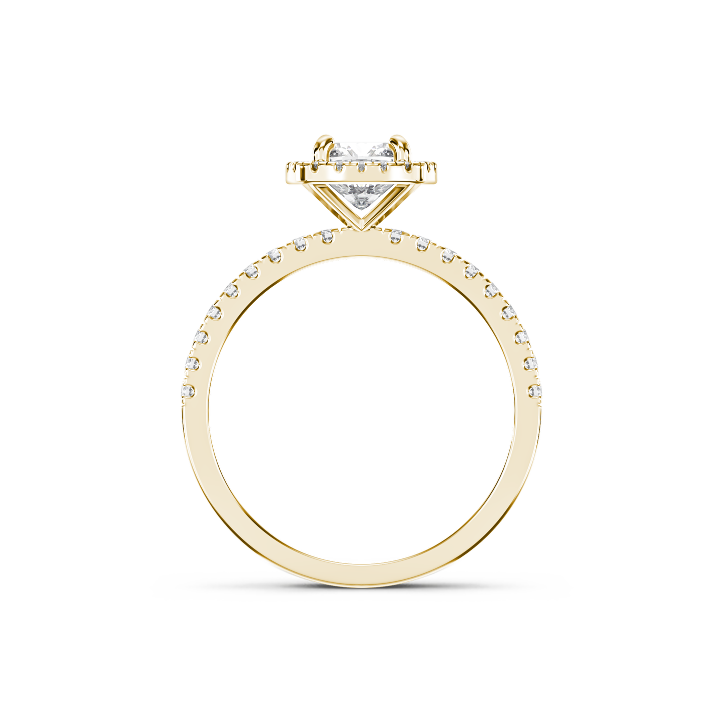 Cushion Halo Elegance Ring