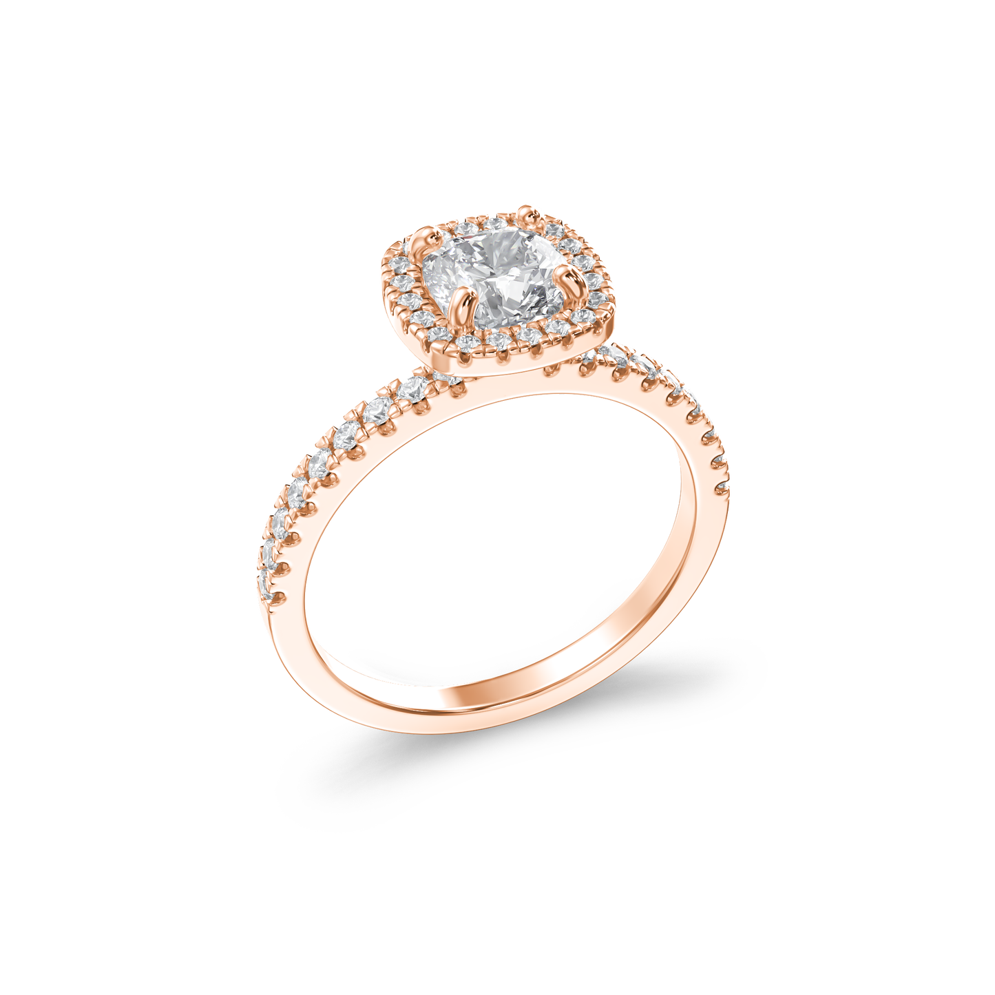 Cushion Halo Elegance Ring