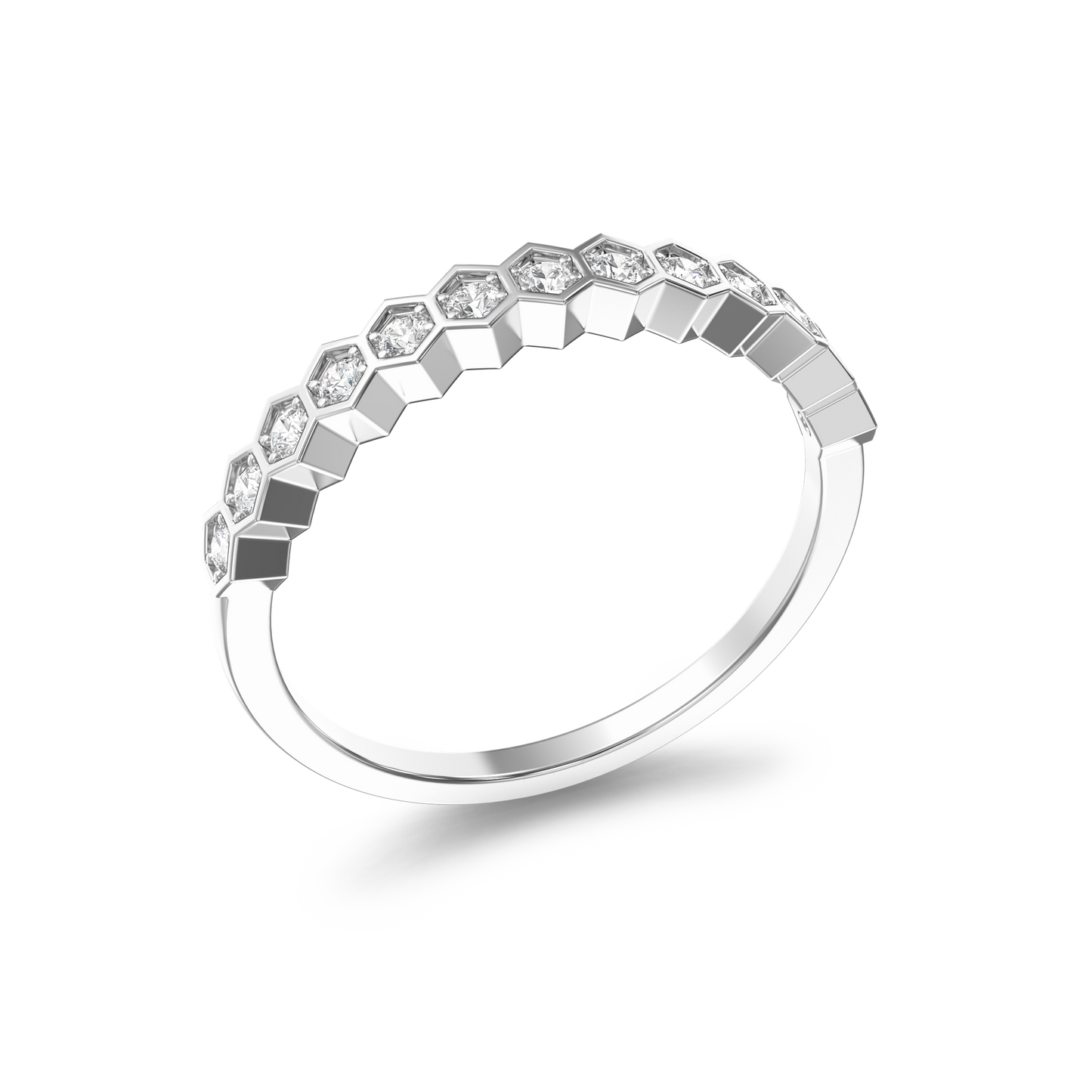 Hexagonal Brilliance Ring