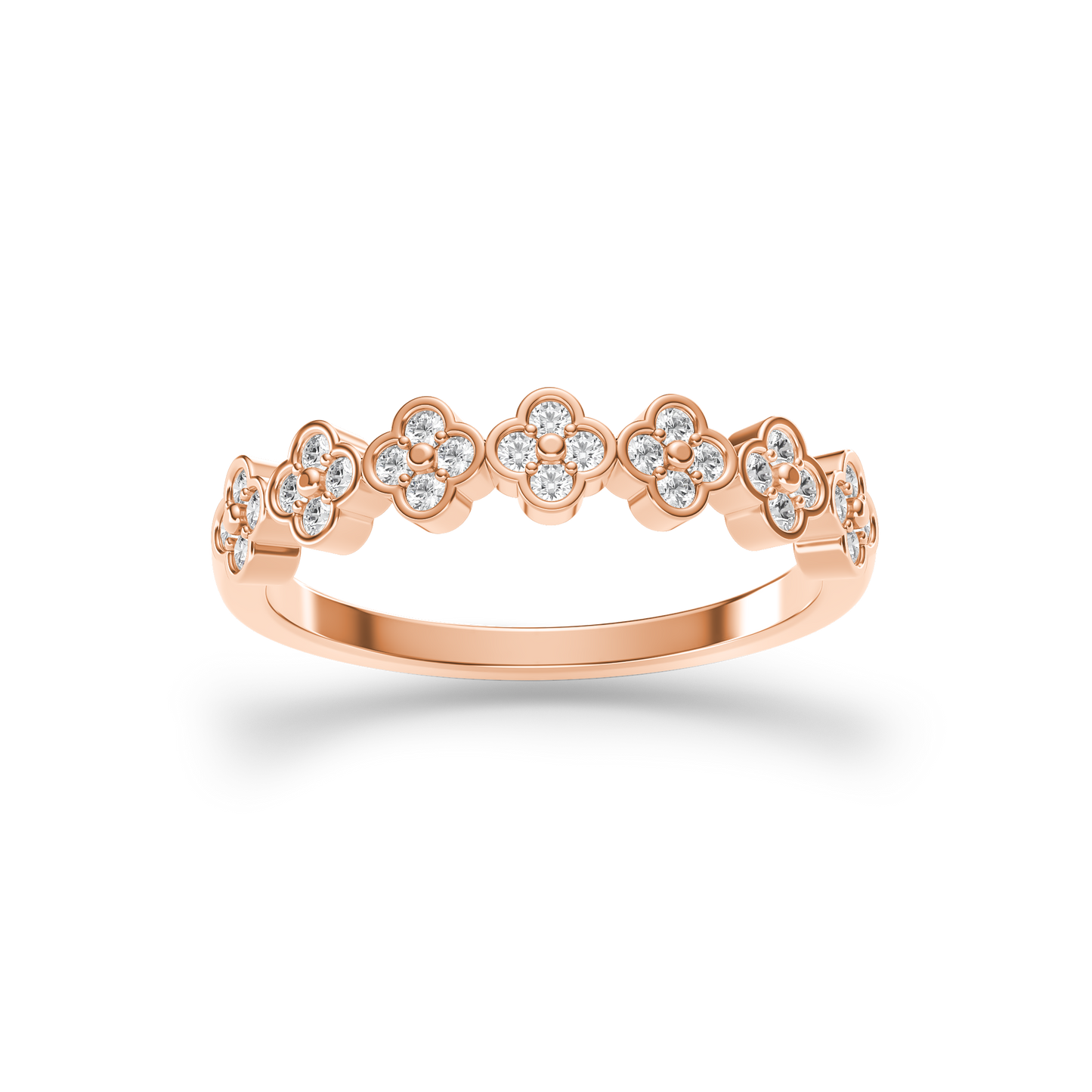 Floral Elegance Bezel Ring