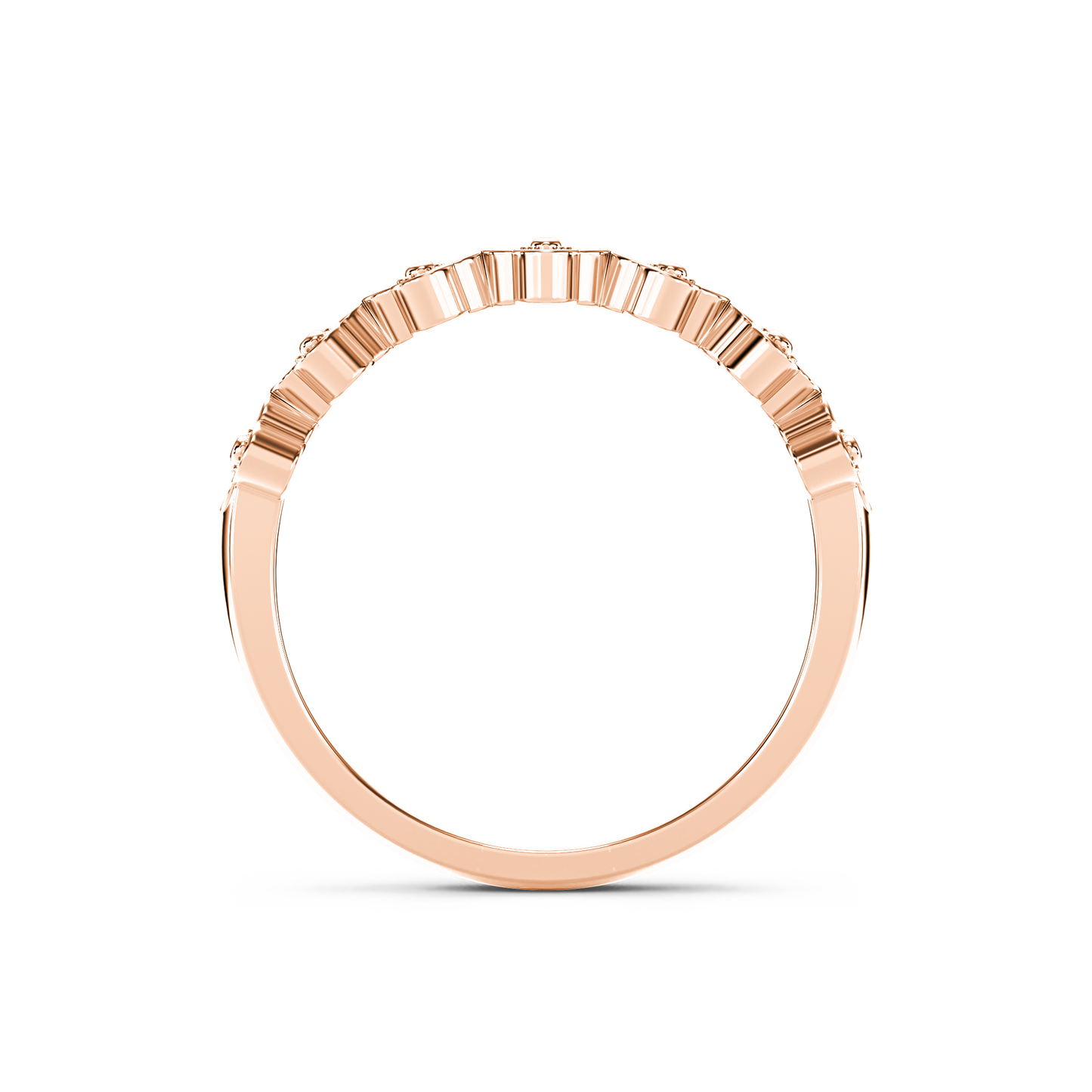 Floral Elegance Bezel Ring