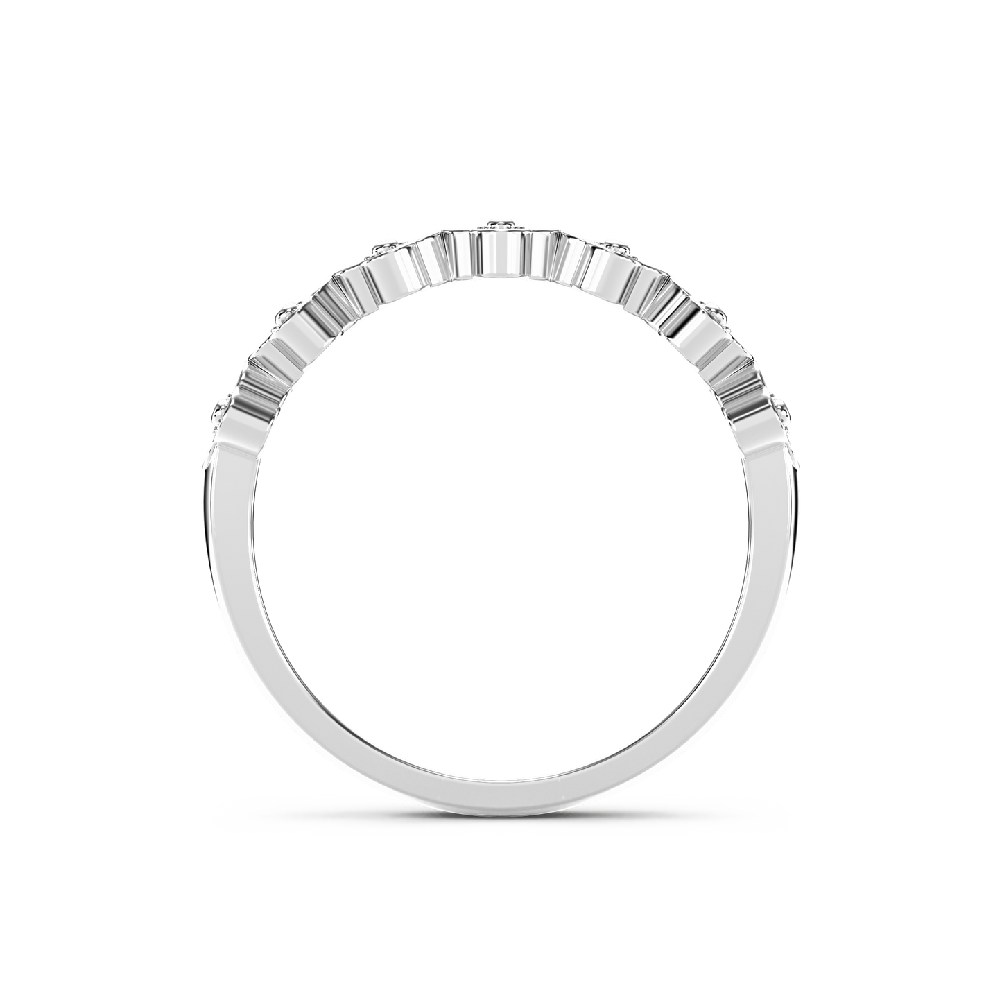Floral Elegance Bezel Ring
