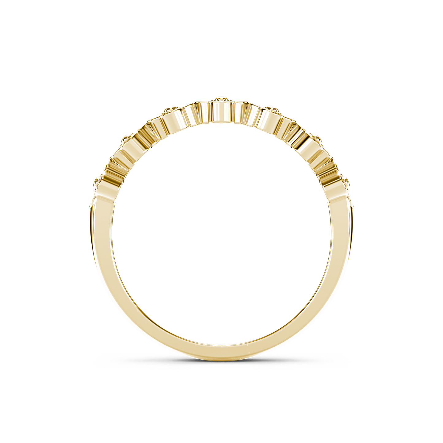 Floral Elegance Bezel Ring