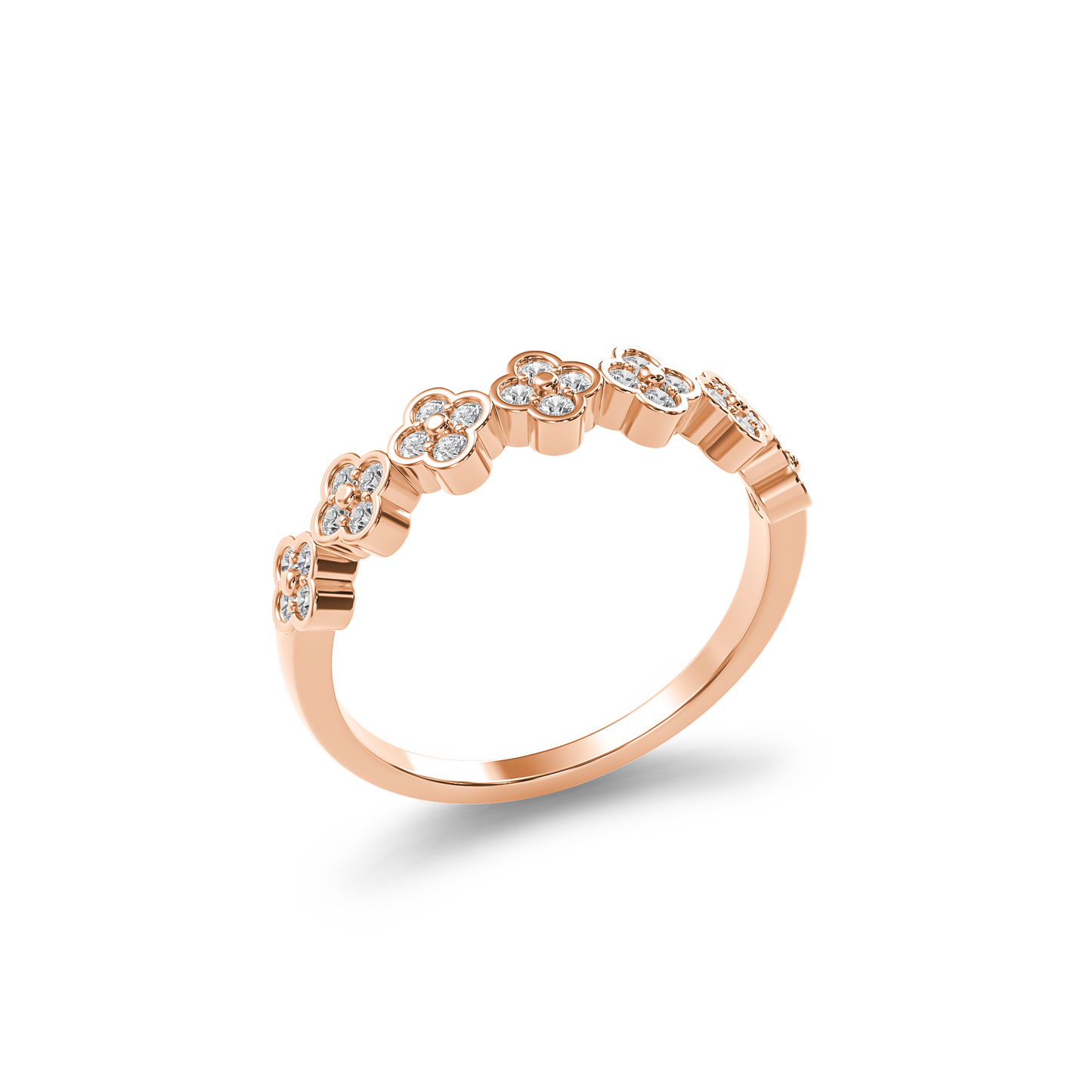 Floral Elegance Bezel Ring