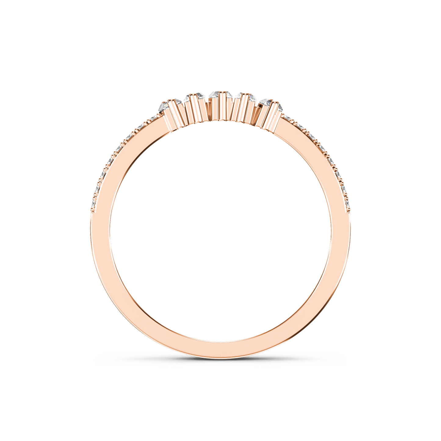 Vertical Baguette Radiance Ring