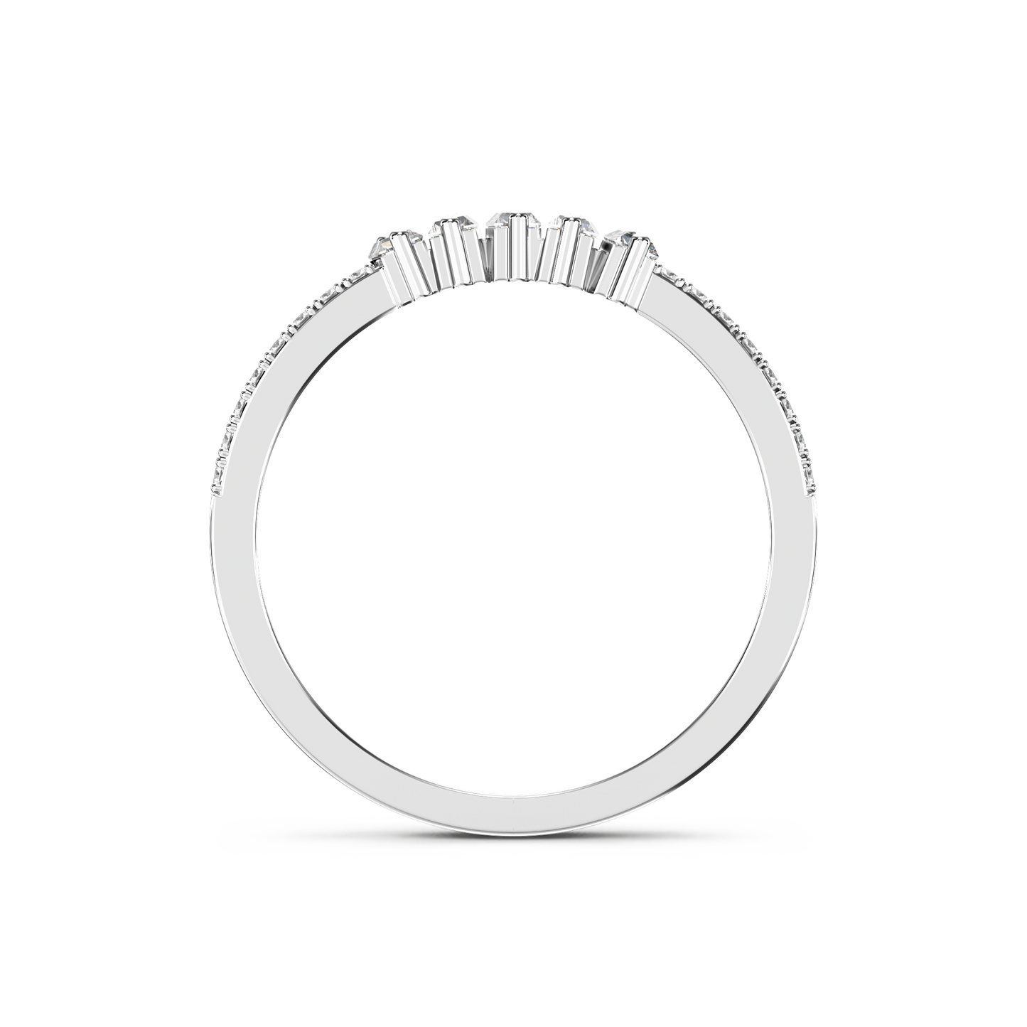 Vertical Baguette Radiance Ring