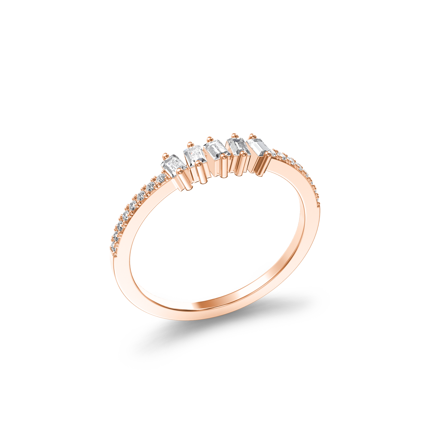 Vertical Baguette Radiance Ring