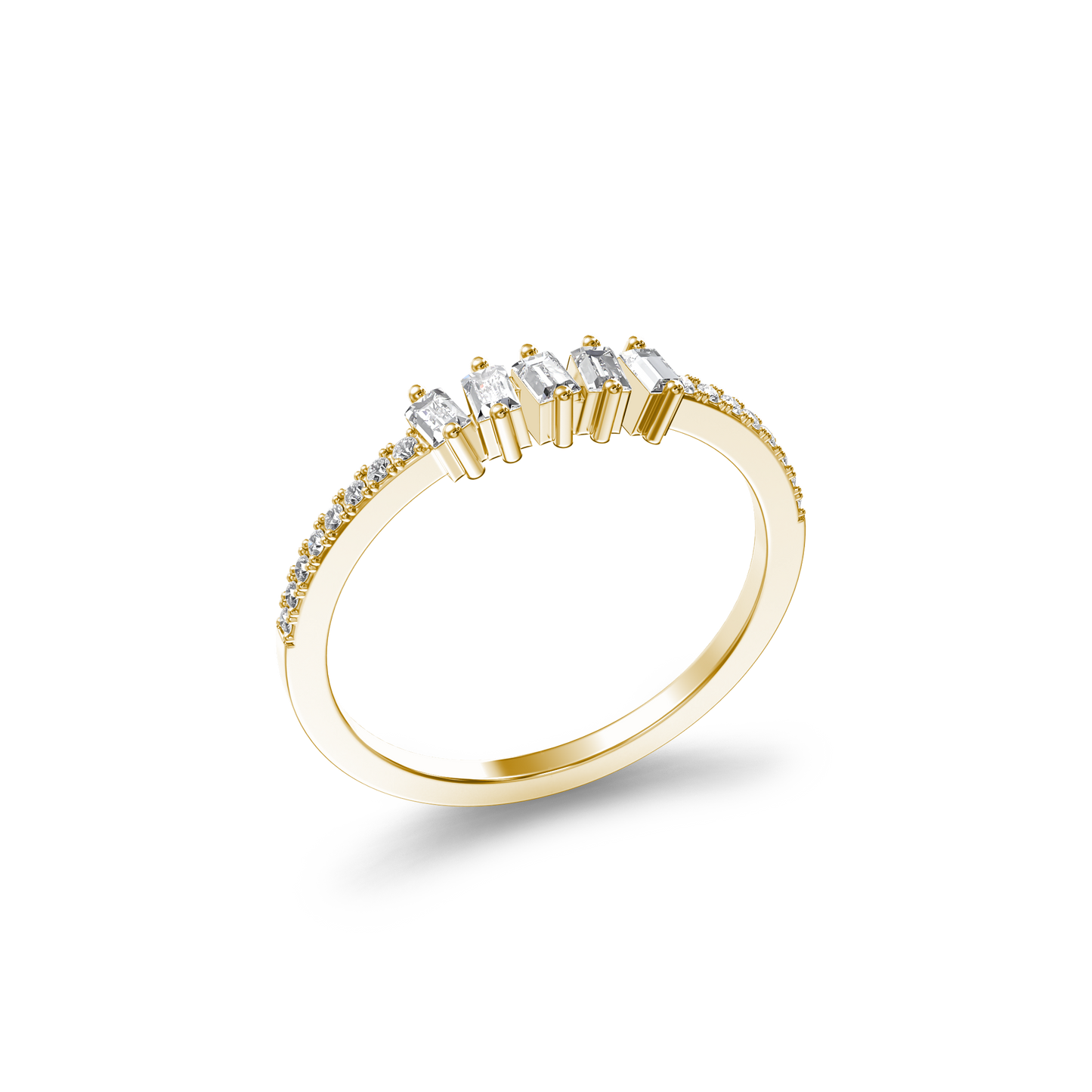 Vertical Baguette Radiance Ring