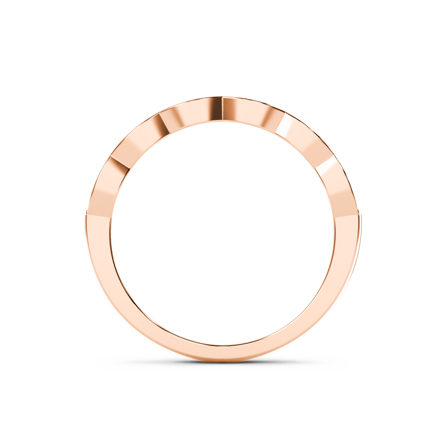 Wavy Channel Diamond Band