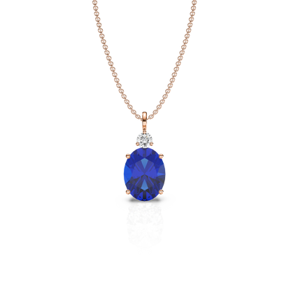 Celeste Sapphire Diamond Pendant