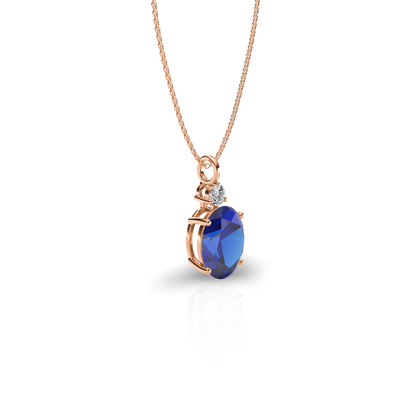 Celeste Sapphire Diamond Pendant