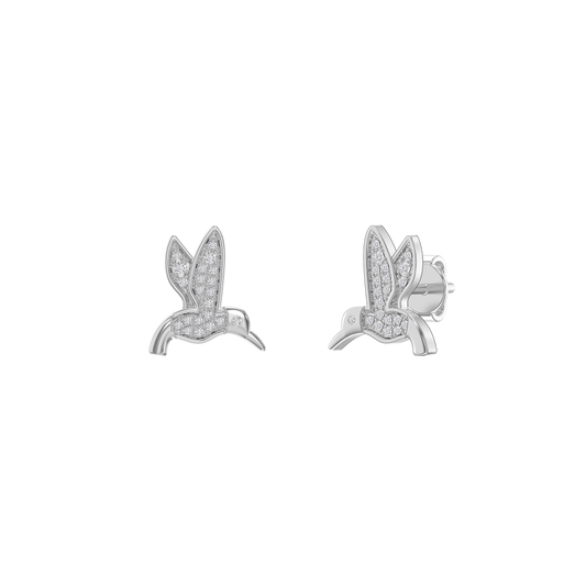 Sapphire Flight Diamond Earrings