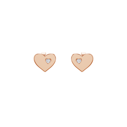 Heart's Embrace Diamond Studs