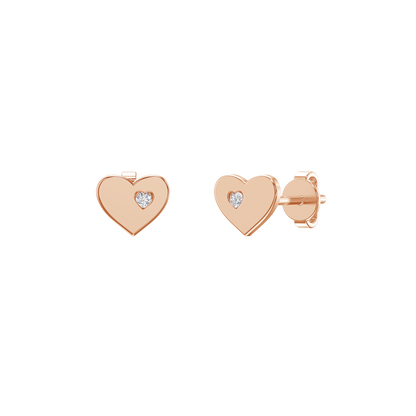 Heart's Embrace Diamond Studs