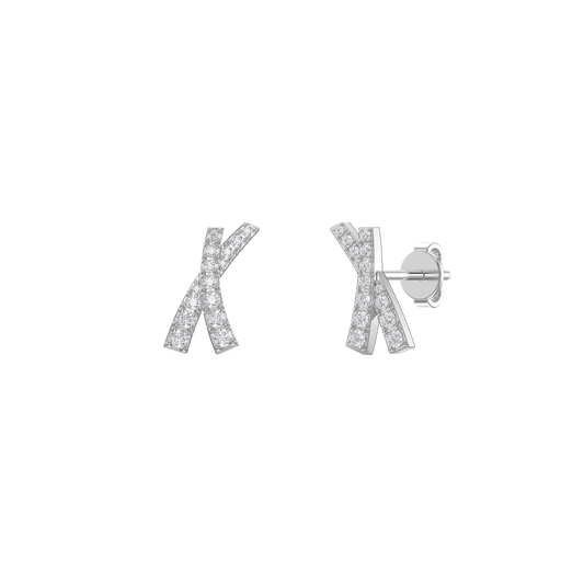 Radiant X Prong Earrings