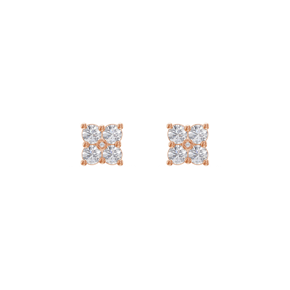 Classic Cluster Diamond Earrings