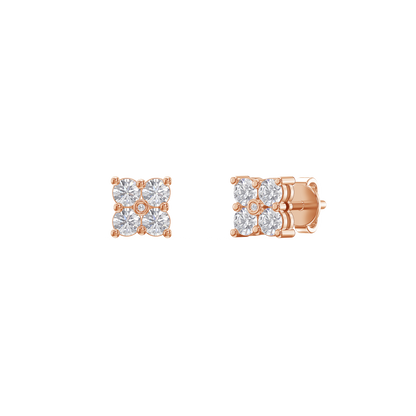 Classic Cluster Diamond Earrings