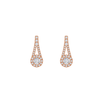 Eternal Teardrop Halo Earrings