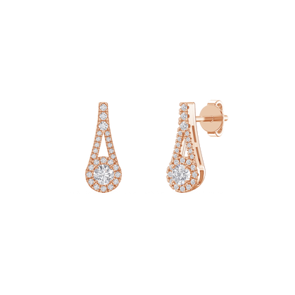 Eternal Teardrop Halo Earrings