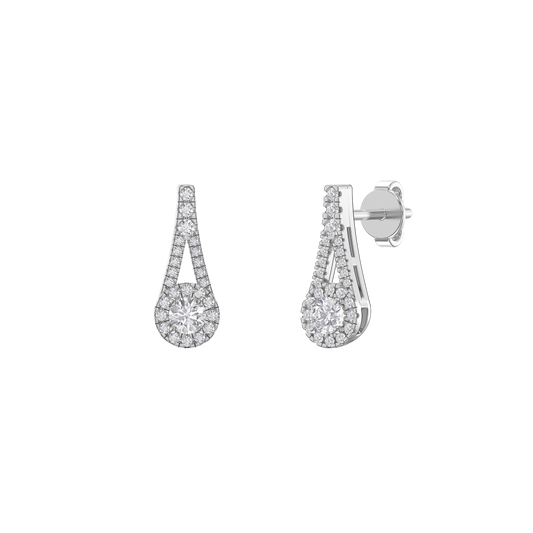 Eternal Teardrop Halo Earrings