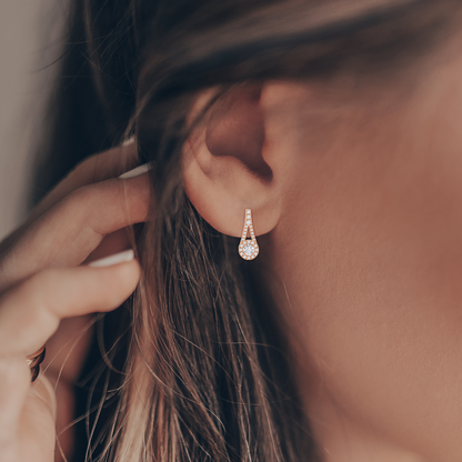 Eternal Teardrop Halo Earrings