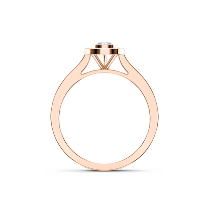 Luminous Pear Halo Ring