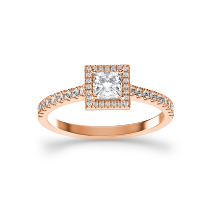 Modern Halo Princess Ring