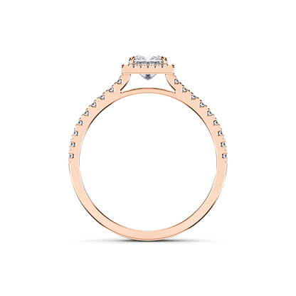 Modern Halo Princess Ring