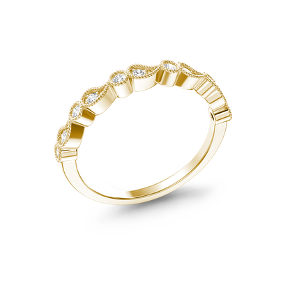 Radiant Teardrop Harmony Ring